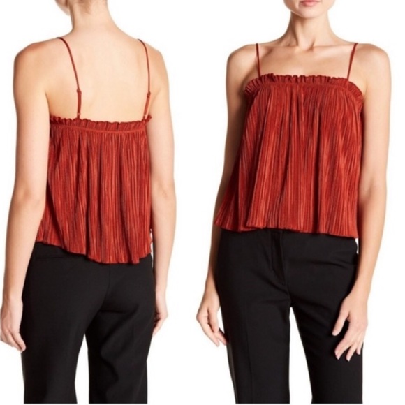 Madewell Tops - madewell nicole pleated ruffle tank